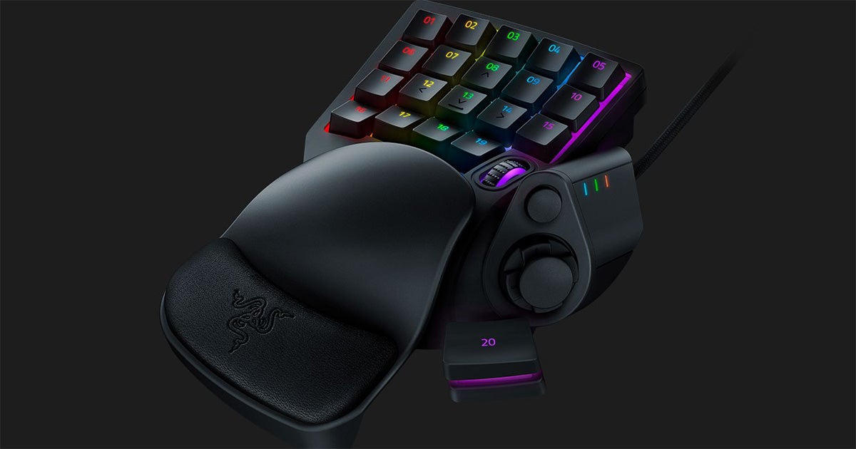 Razer、8方向サムパッドを備えた左手用ゲーミングデバイス「Tartarus