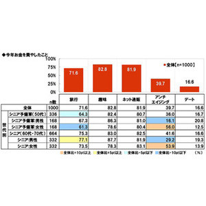 シニア層が2017年に最もお金を費やしたことは?