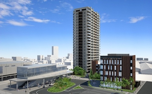 「JR春日井駅南東地区第一種市街地再開発事業」の外観イメージ