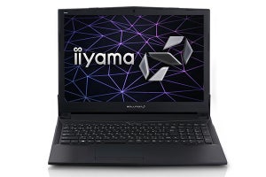 iiyama PC、4コアCPUと240GB SSD搭載の15.6型ノートPC