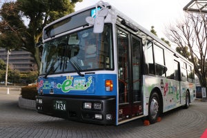 日産リーフの技術を活用、熊本のEVバス「よかエコバス」技術協力