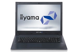 iiyama PC「STYLE∞」、i7-7700HQと非光沢フルHD液晶の17.3型ノート