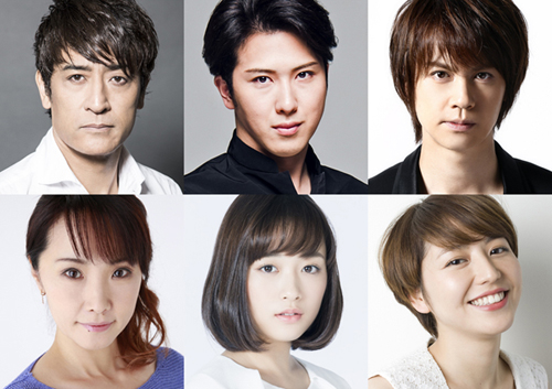 上段左から橋本さとし、尾上松也、浦井健治。下段左から濱田めぐみ、大原櫻子、長澤まさみ