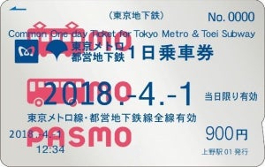東京メトロ、1日乗車券・共通1日乗車券を無記名PASMOでも発売へ