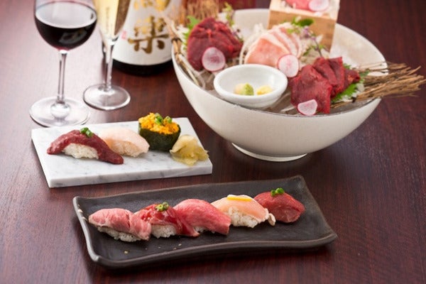 池袋に「池袋東口 肉寿司」がオープン - 3月中は赤身1貫サービス