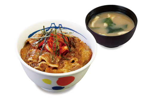 「キムカル丼(並盛)」(税込500円)