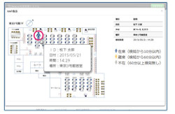 「LocationDateAnalyzer」の表示例(パナソニック<a href="https://www.panasonic.com/jp/business/its/location.html" target="_blank">公式サイト</a>より)