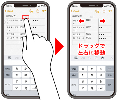 Iphoneの メモ 機能で表を作成する方法とは 画像で解説 マイナビニュース