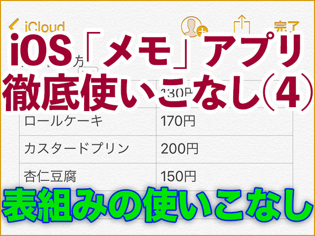 Iphoneの メモ 機能で表を作成する方法とは 画像で解説 マイナビニュース