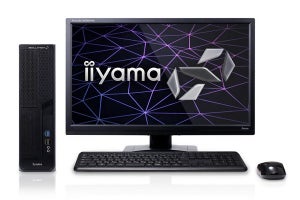 iiyama PC、6コアCPU搭載でツインドライブ構成のスリムタワーPC