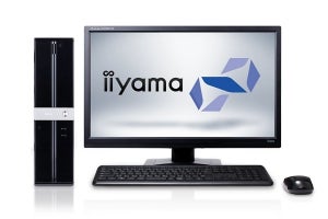 iiyama PC、4コアCore i3搭載でツインドライブのスリムデスクトップ