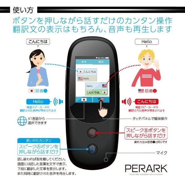 自動翻訳機「PERARK(ペラーク)」