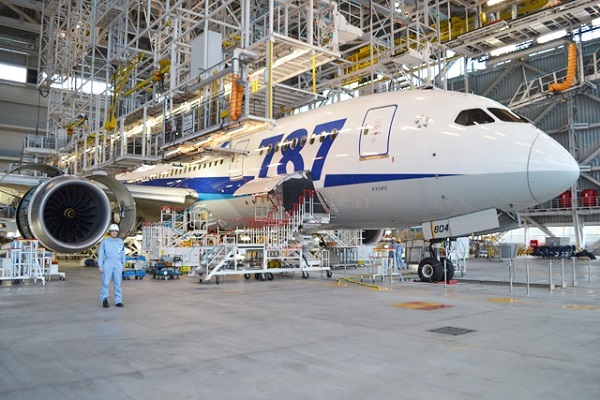 ANAの機体工場の画像