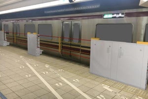 西鉄福岡(天神)駅、2019年2月めどに昇降式ホーム柵の実証実験開始