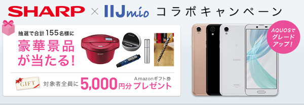 SHARP×IIJmio コラボキャンペーン