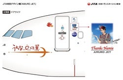 JTA特別塗装機「安室ジェット」のグッズ--モデルプレーン0番は安室