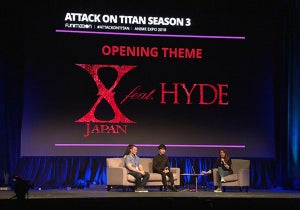 「X JAPAN feat. HYDE」、TVアニメ『進撃の巨人』Season 3のOPテーマを担当