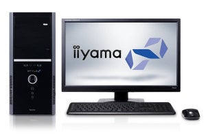 iiyama PC、Ryzen 7 2700搭載でツインドライブ構成のミドルタワーPC
