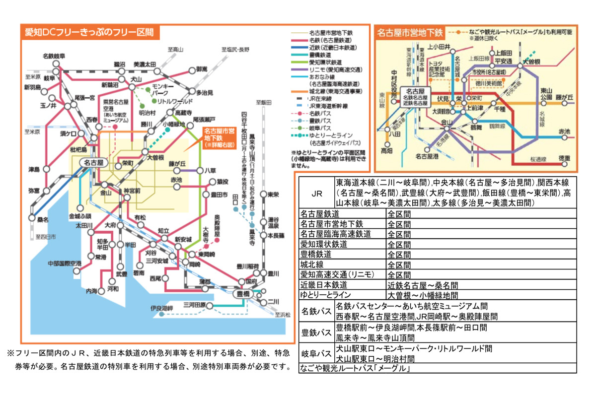 愛知dcフリーきっぷ 発売 愛知県のjr 私鉄など2日間乗り放題 マイナビニュース