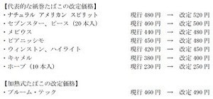 JT、「メビウス」などたばこ150銘柄を値上げへ