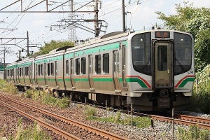 JR東日本、E721系を会津の情報で装飾「極上の会津ギャラリー」運行