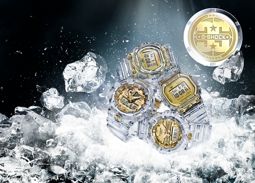 カシオ「G-SHOCK」、氷河をイメージした35周年記念「GLACIER GOLD