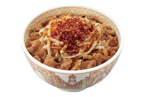 すき家、「しび辛もやし牛丼」発売 - 花椒の香りと唐辛子のしびれる辛さ