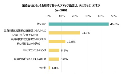 最も期待するキャリアアップ措置は？