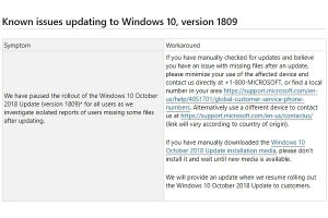 Windows 10 October 2018 Update - ファイル消失を受け配信停止中