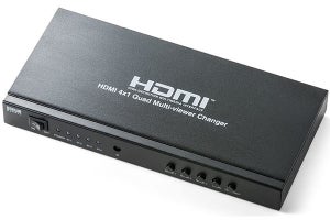 4台のHDMI機器の映像を1画面に分割表示、低価格の画面分割器
