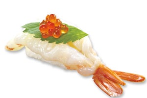 くら寿司、赤えびと三種盛りフェア開催 - いくら添え赤えびが108円