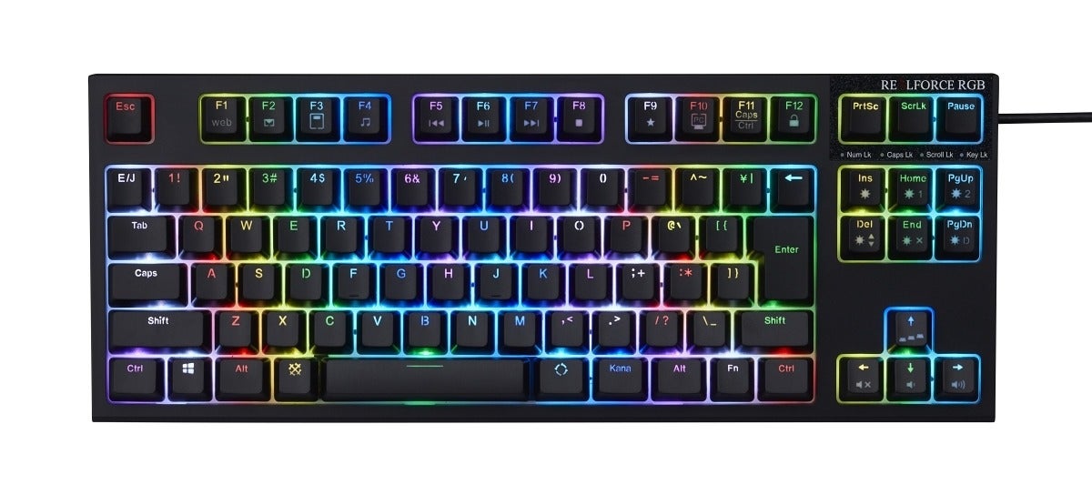 東プレ Realforce Rgb ゲーミングキーボードにテンキーレスモデル マピオンニュース