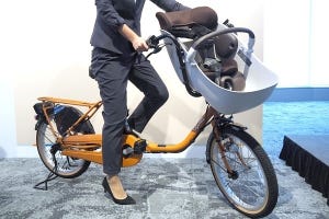 パナソニックとコンビ、子どもとママが使いやすい電動アシスト自転車「ギュット・クルーム」