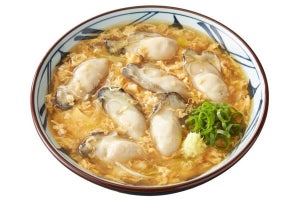 丸亀製麺、7個の牡蠣がのった「牡蠣づくし玉子あんかけ」発売