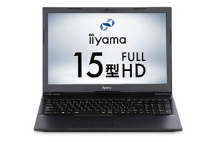 iiyama PC、デスクトップ向けCPUを搭載した15.6型ノートPC