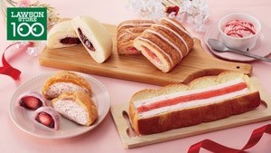 ローソンストア100、いちご尽くしのパン＆スイーツを期間限定販売