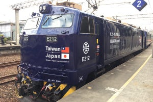 南海電鉄、台鉄の電気機関車E200型に「ラピートブルー」ラッピング