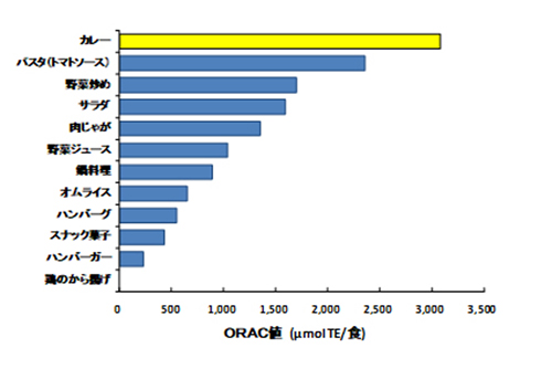カレーおよび各種食品の抗酸化力
