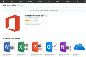 Mac App Storeに「Office 365」登場、サブスクリプション購入も可能