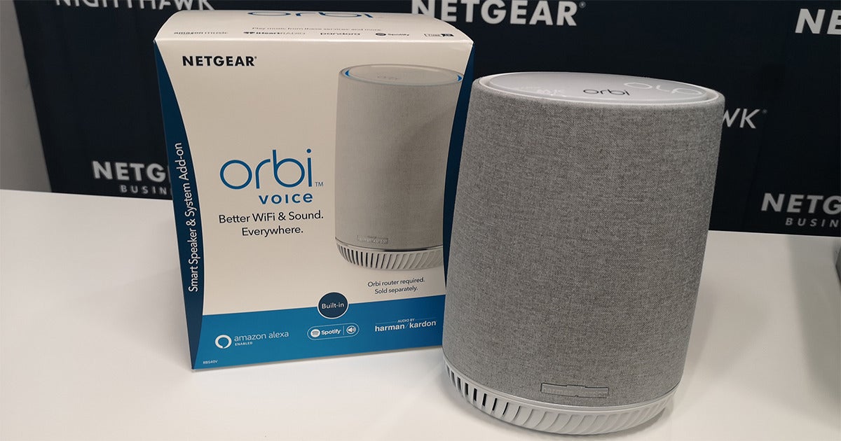 ネットギア、Alexa対応のメッシュWi-Fiスマートスピーカー「Orbi Voice