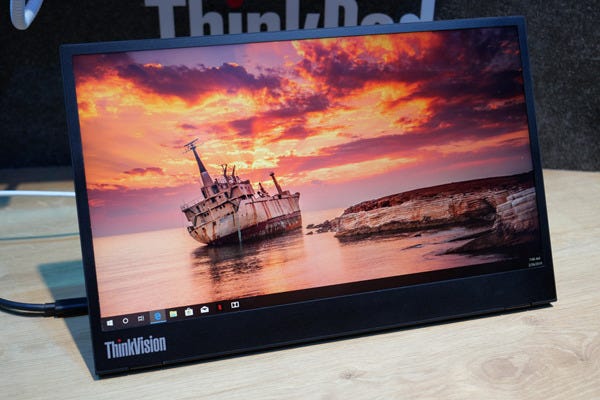 レノボ「ThinkVision M14」実機チェック! ThinkPadと揃えたデザイン