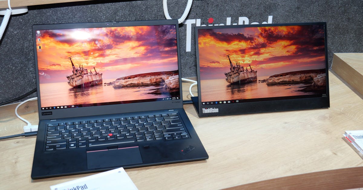 レノボ「ThinkVision M14」実機チェック! ThinkPadと揃えたデザイン