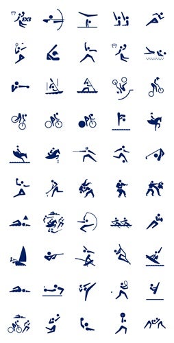 東京オリンピックのピクトグラムが発表 33競技50種目の躍動感を表現 マイナビニュース