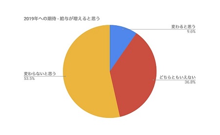 2019年への期待(給与が増えると思う)