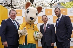 小田急電鉄がラグビーオーストラリア代表応援、ロマンスカー装飾も