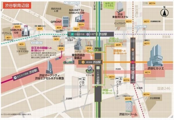 19年11月に渋谷駅地下出入口番号を変更 東急電鉄 東京メトロ Tech