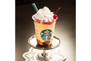 スタバ、ちょっとレトロな「プリン アラモード フラペチーノ」など限定発売