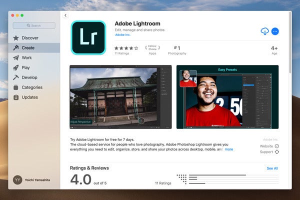 Adobe Lightroom Cc がmac App Storeに登場 アプリ内購入もサポート マイナビニュース