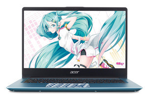 日本エイサー、初音ミクとコラボしたミクブルーの14型ノートPC