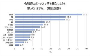 令和初のボーナス、5割弱が「使う予定あり」 - 使い道は?